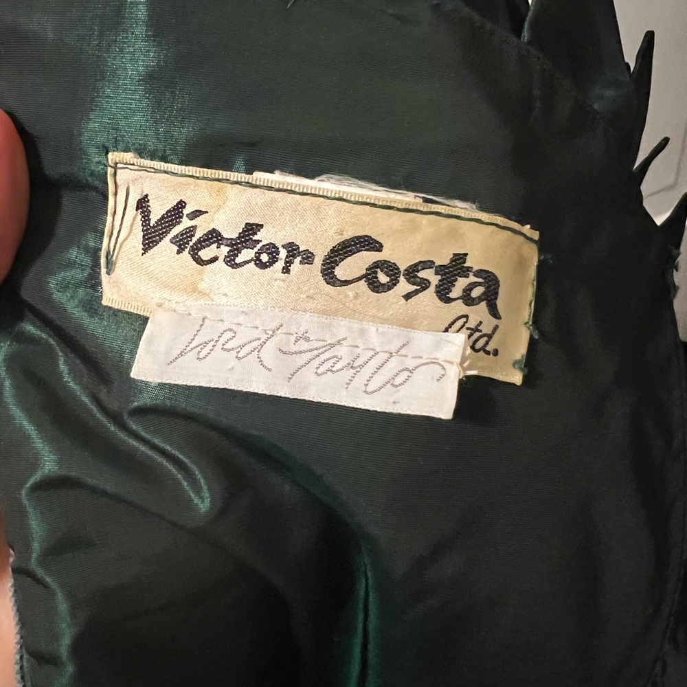 Vintage Green Victor Costa cocktail gown - Picture 4 of 5